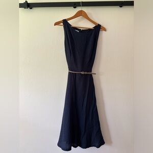 Evan Picone Sleeveless Dress (Navy Blue, Size 10)